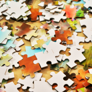 A stock photo of puzzle pieces.