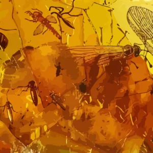 Insects in amber resin