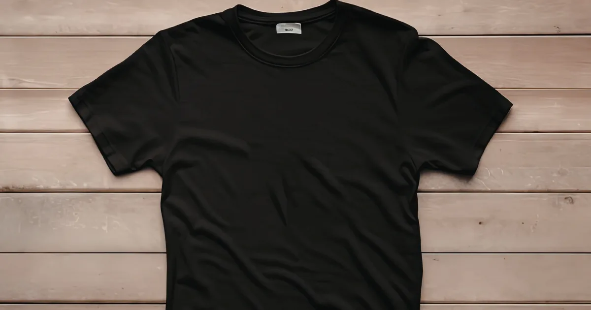 A plain black t shirt